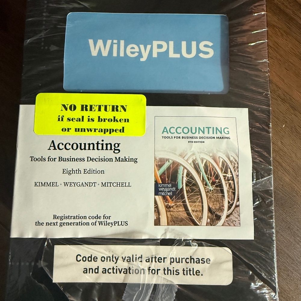 WileyPlus Accounting Tools for Business Decision Making Eight Edition